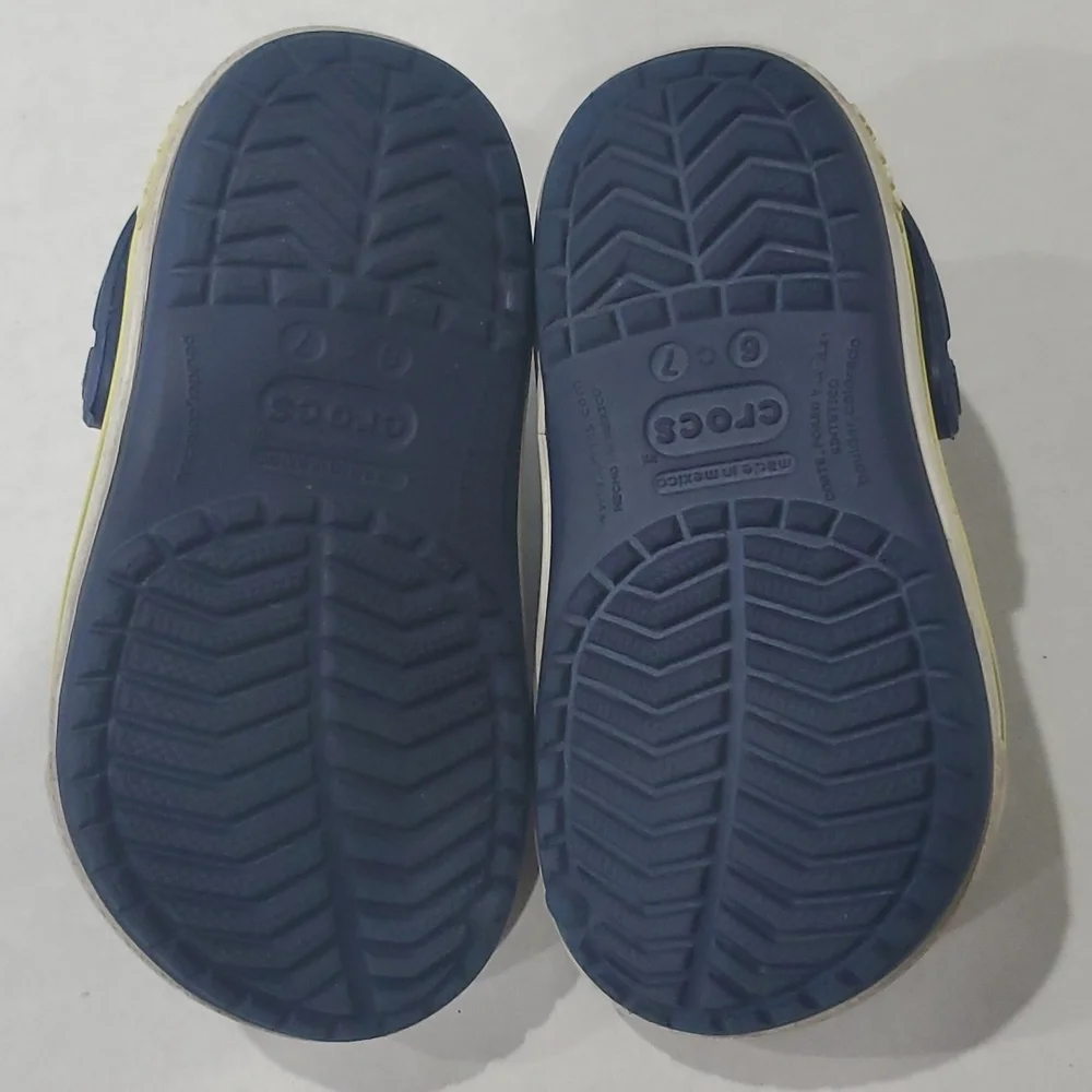 Crocs Kids Classic Crocband Sandals Clogs Navy Blue Size C 6-7